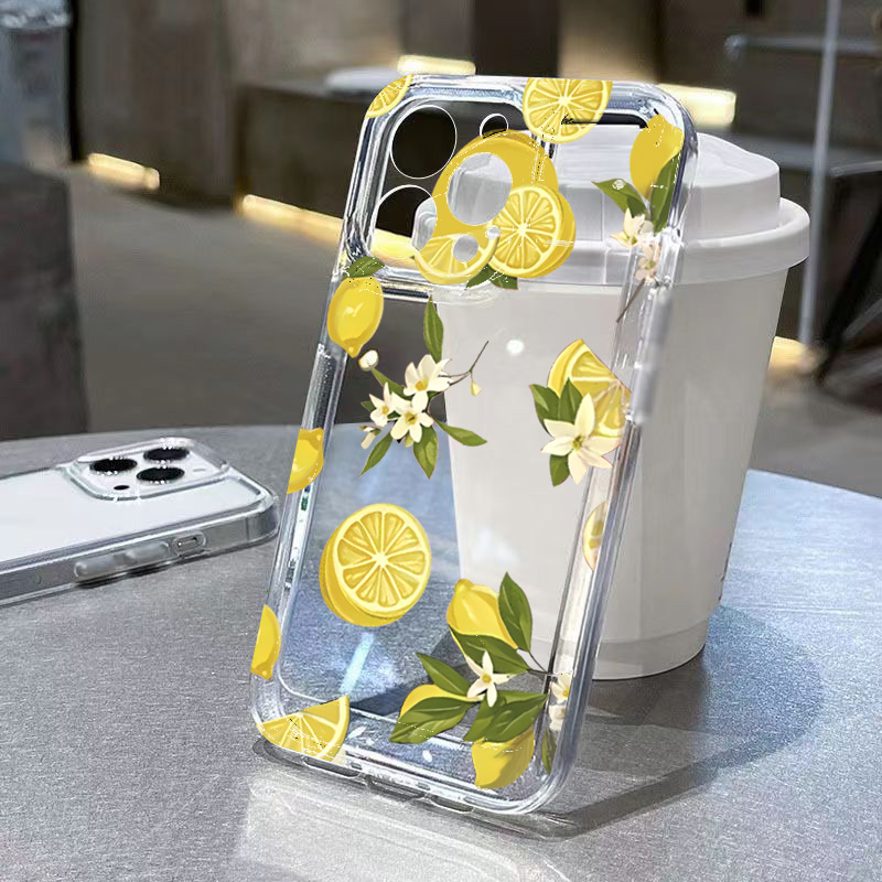 Samsung Galaxy S25 - Zomer Fruit Citroen Bloem Clear Telefoon