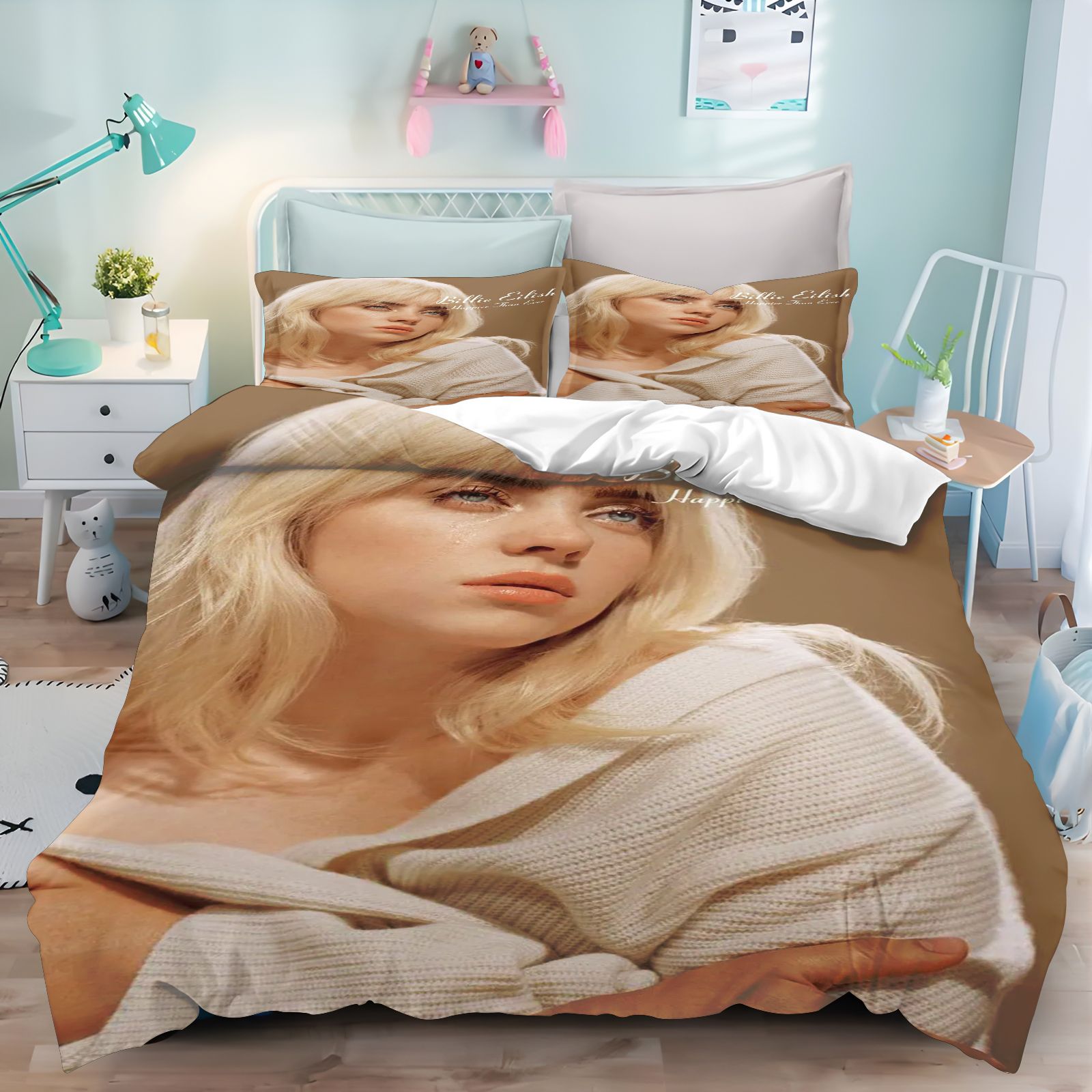 Billie Eilish Beddengoedset 3D - Linen Duvet Cover recensie en prijs
